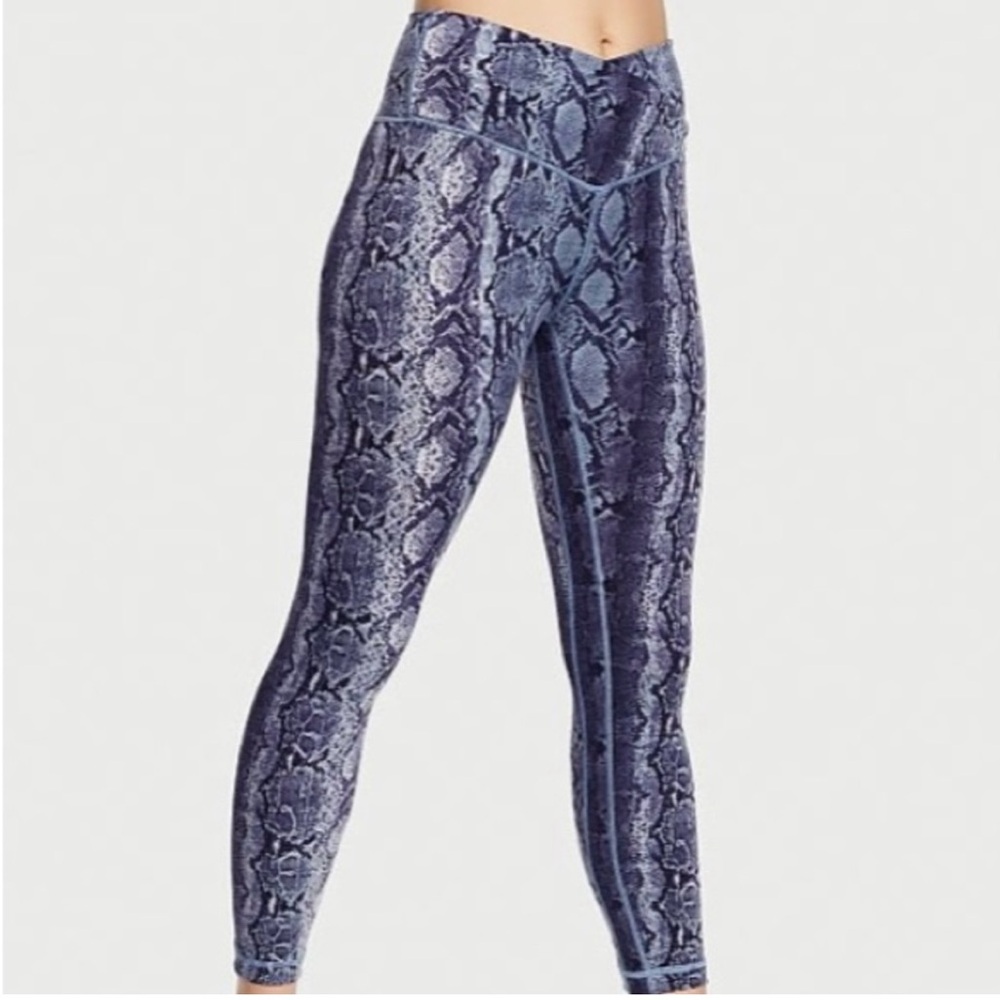 Blue Snake Print Leggings Victorias Secret